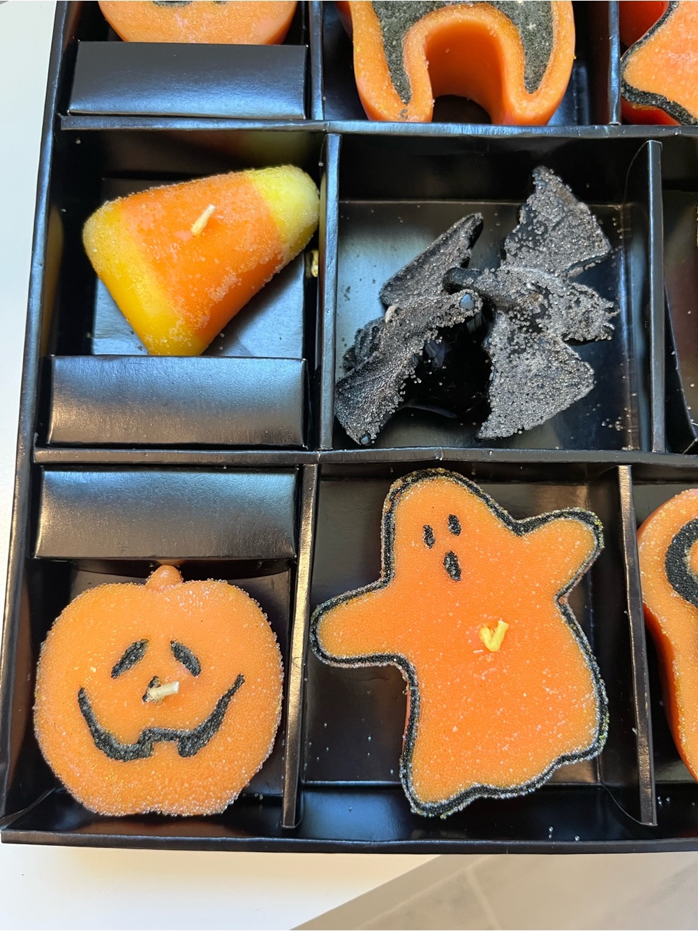 Halloween Themed Floating Candles - Orange & Black Spooky Vintage Retro - Picture 3 of 8